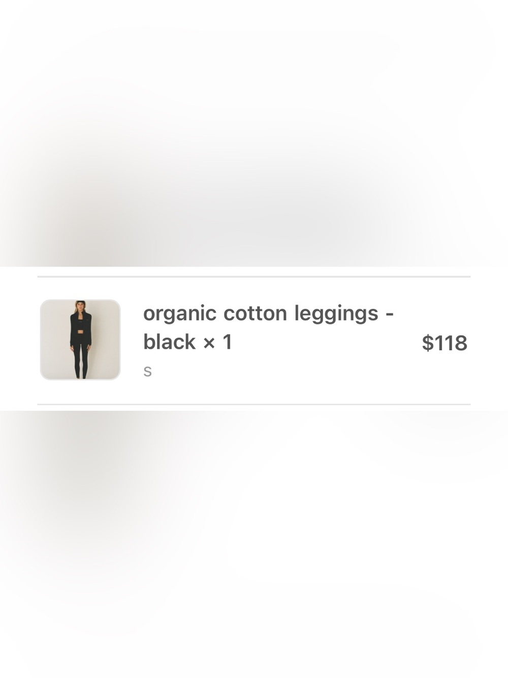 Organic cotton black leggings